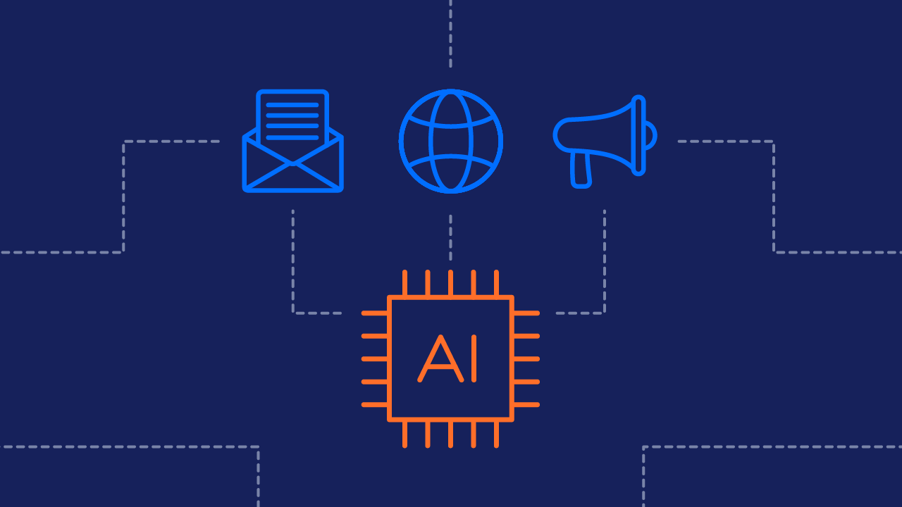 Illustration representing AI and its impact on PR and communications functions