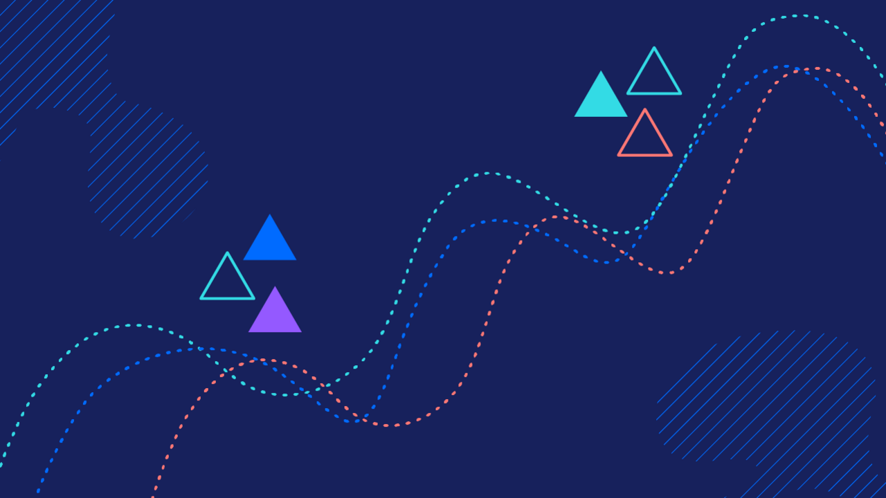 Illustration of icons moving to represent challenges