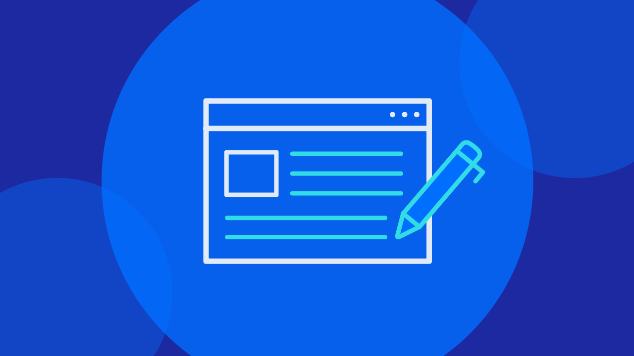 graphic of a website